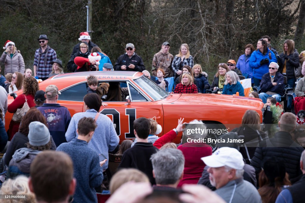 The General Lee Car in the Leipers Fork Christmas Parade