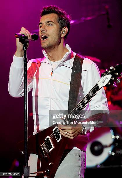 Nick Hexum of 311 performs in support of the bands' Universal Pulse at Shoreline Amphitheater on August 23, 2011 in Mountain View, California.