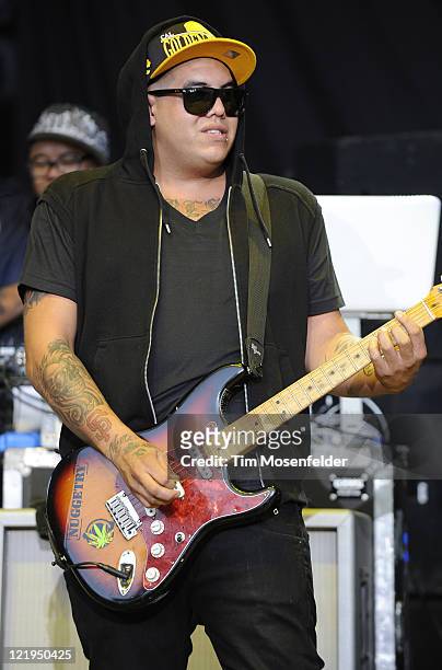 Rome Ramirez of Sublime with Rome performs in support of the bands' Yours Truly release at Shoreline Amphitheater on August 23, 2011 in Mountain...