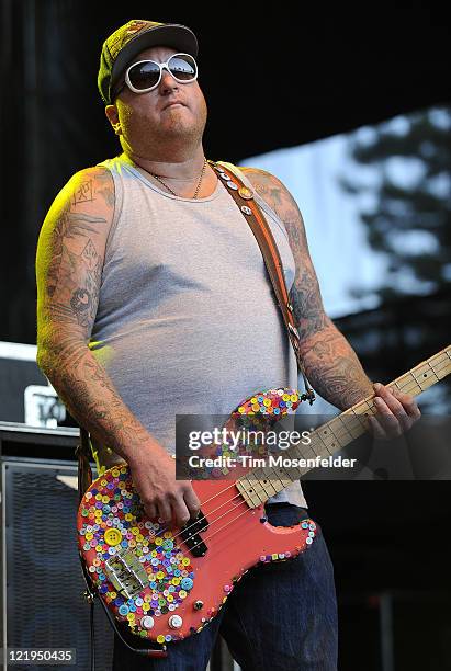 Eric Wilson of Sublime with Rome performs in support of the bands' Yours Truly release at Shoreline Amphitheater on August 23, 2011 in Mountain View,...