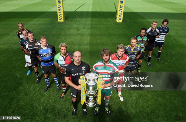 John Hart of London Wasps, Clarke Dermody of London Irish, Tom Hayes of Exeter Chiefs, Stuart Hooper of Bath Rugby, Chris Robshaw of Harqlequins,...