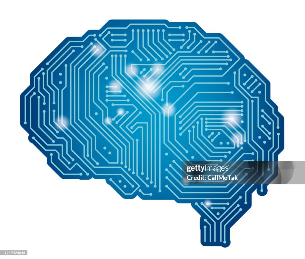 Less Intelligent Vector Picture Vector Artificial Intelligence Concept Illustration Isolated On A White ...