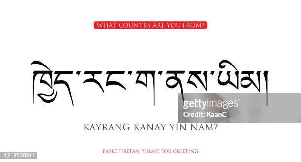 basic tibetan phrase for greating. stock vector - bodhisattva stock illustrations