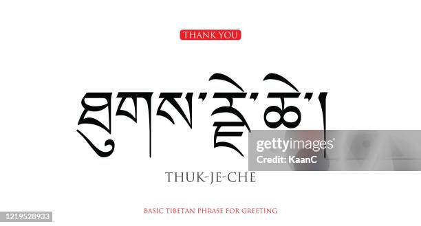 basic tibetan phrase for greating. stock vector - shih tzu stock illustrations