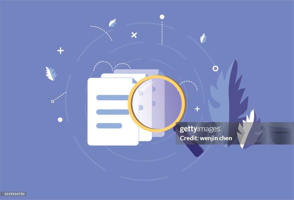 Find files with a magnifying glass