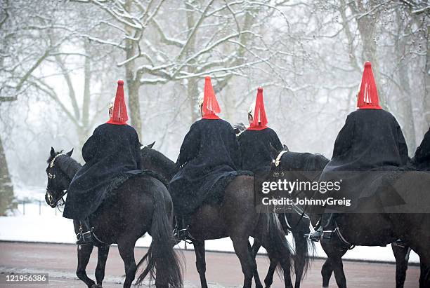 blues and royals riding on the mall - the mall london stock pictures, royalty-free photos & images