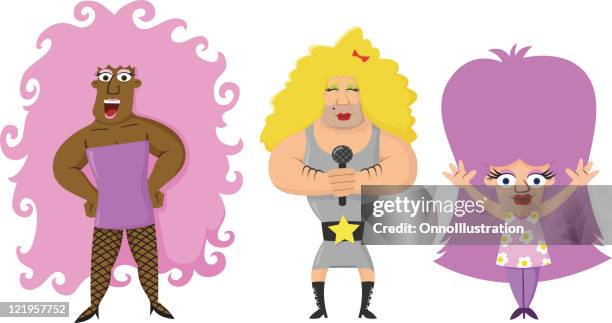 ilustrações, clipart, desenhos animados e ícones de arraste camas queen-size - crossdressing