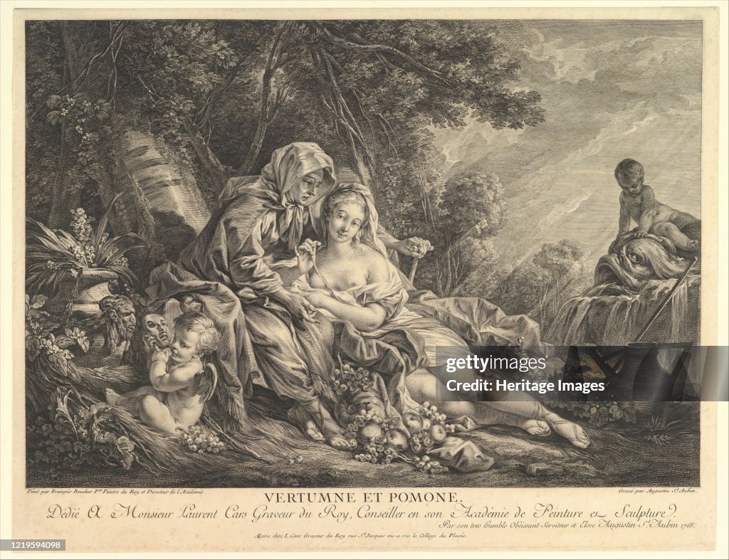 Vertumnus And Pomona 1765 After Fran ois Boucher Artist Augustin vertumnus-and-pomona-1765-after-fran-ois-boucher-artist-augustin