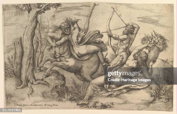 The Abduction of Dejanira. Artist Battista Franco Veneziano.