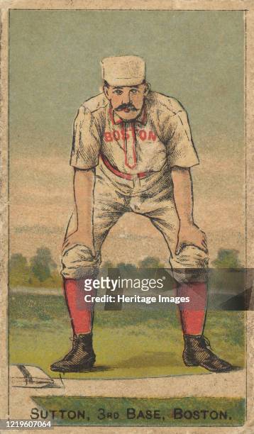 Sutton, 3rd Base, Boston, from the Gold Coin series for Gold Coin Chewing Tobacco, 1887. Artist D Buchner & Co.