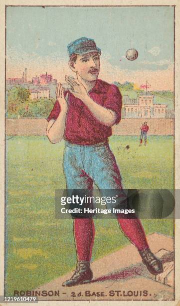 Robinson, 2nd Base, St. Louis, from the Gold Coin series for Gold Coin Chewing Tobacco, 1887. Artist D Buchner & Co.