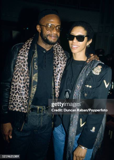 Cecil and Linda Womack of the singing duo Womack & Womack during the Brit Awards at Dominion Theatre in London, England on February 10, 1991.