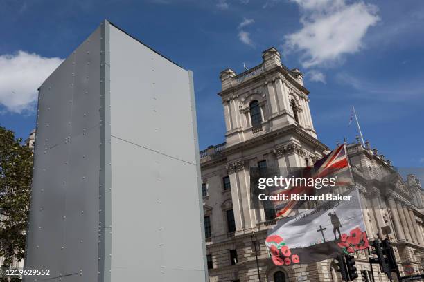 Week after a Black Lives Matter protest turned to violence when the statue of wartime Prime Minister Sir Winston Churchill was daubed in graffiti...