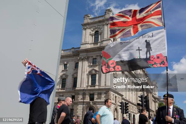 Week after a Black Lives Matter protest turned to violence when the statue of wartime Prime Minister Sir Winston Churchill was daubed in graffiti...