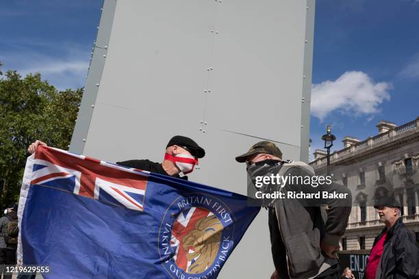 Week after a Black Lives Matter protest turned to violence when the statue of wartime Prime Minister Sir Winston Churchill was daubed in graffiti...