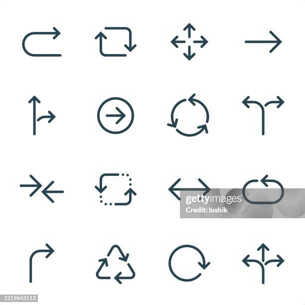 pfeile - pixel perfect unicolor liniensymbole - sliding stock-grafiken, -clipart, -cartoons und -symbole