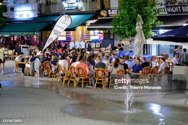 People enjoys leisure timeat the Place Jourdan, a famous square in Etterbeek on June 13, 2020 in Brussels, Belgium. The COVID-19 pandemic in Belgium...