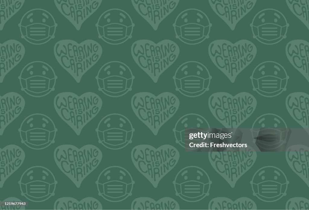Coronavirus - El desgaste es cuidar el fondo sin costuras - vector de stock