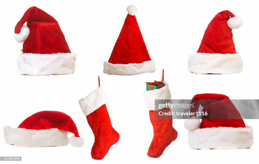 Weihnachten Kappen und Strümpfe