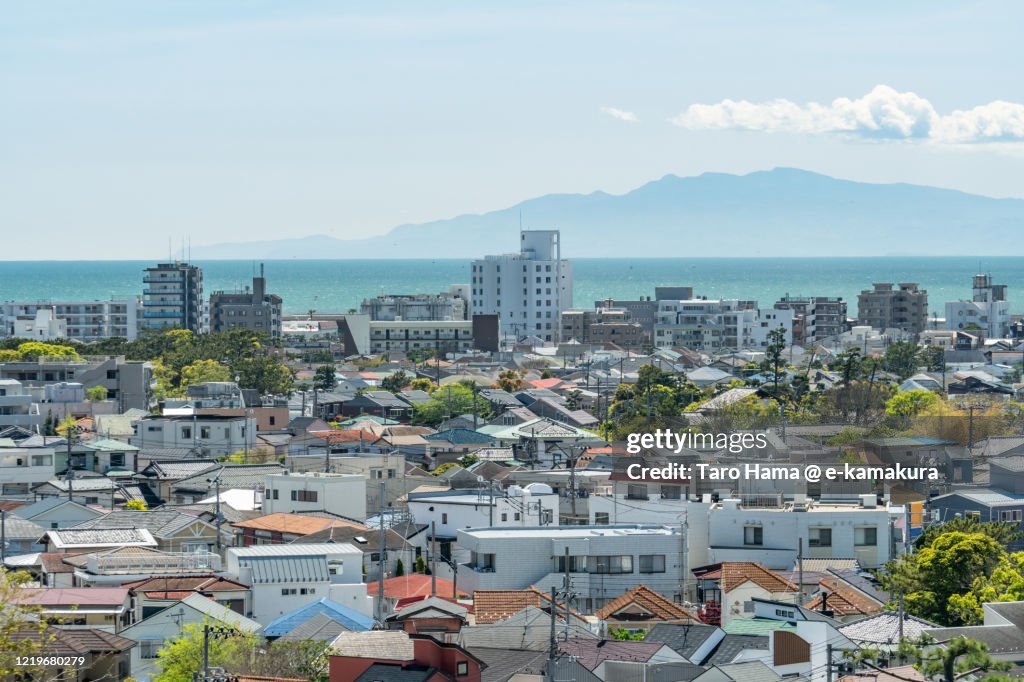 Residential district by the sea in Kanagawa prefecture of Japan