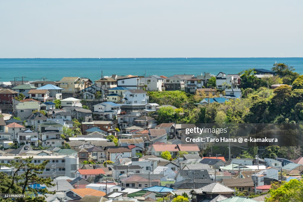 Residential district by the sea in Kanagawa prefecture of Japan