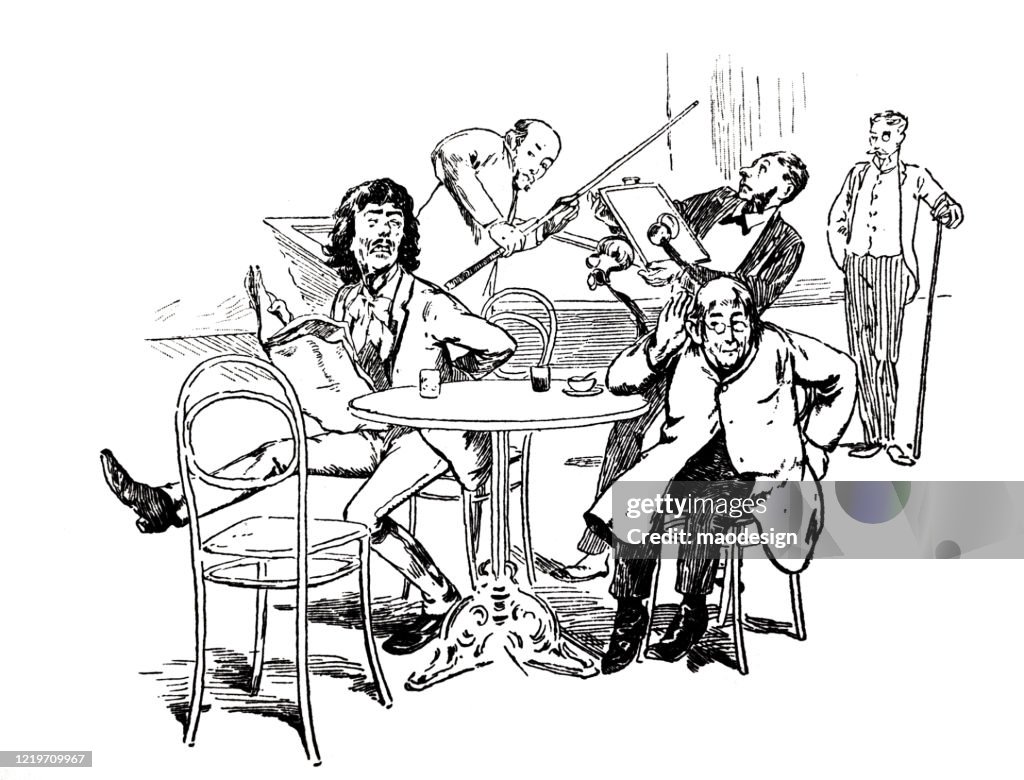 Meeting at the billiard match