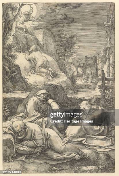 The Agony in the Garden, from The Passion of Christ, 1597. Artist Hendrik Goltzius.