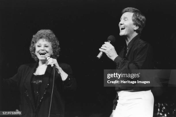 Pat Boone and Kay Starr, London Palladium, 1991. Artist Brian Foskett.