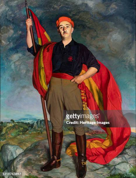 Portrait of Francisco Franco, 1941. Found in the Collection of Museo de Bellas Artes de Bilbao. Artist Zuloaga y Zabaleto, Ignacio .