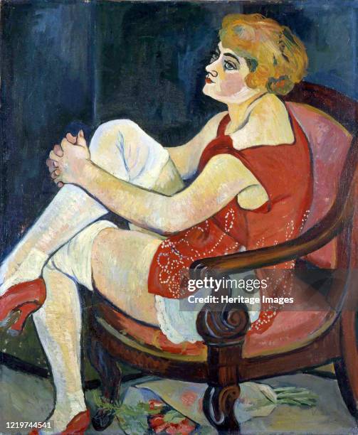 Woman with white stockings, 1924. Found in the Collection of Musée des Beaux-Arts, Nancy. Artist Valadon, Suzanne .