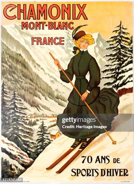 Chamonix Mont Blanc 70 Ans de Sports d'Hiver. Private Collection. Artist Faivre, Abel .