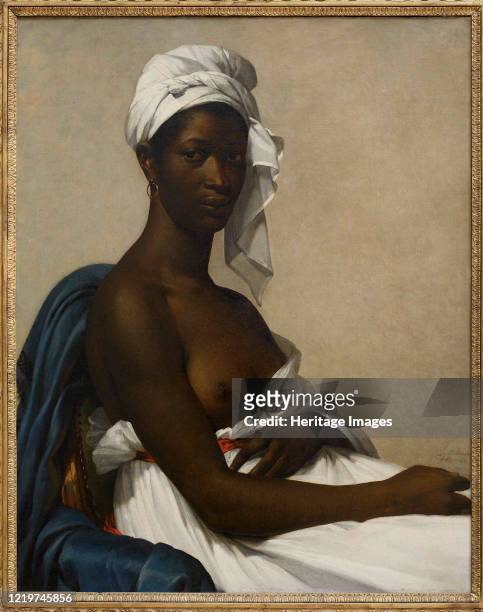 Portrait d'une femme noire, 1800. Found in the Collection of Musée du Louvre, Paris. Artist Benoist, Marie-Guillemine .