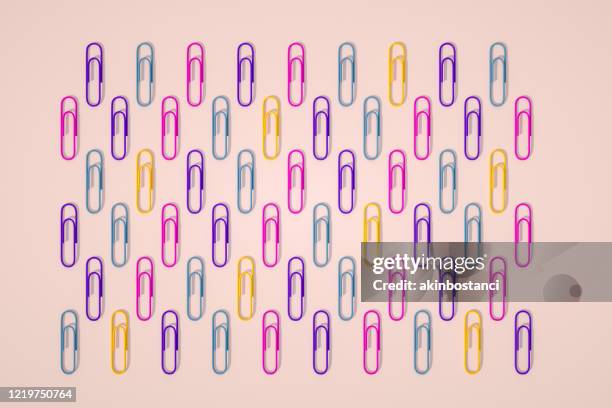 3d paper clip background - school system stock pictures, royalty-free photos & images