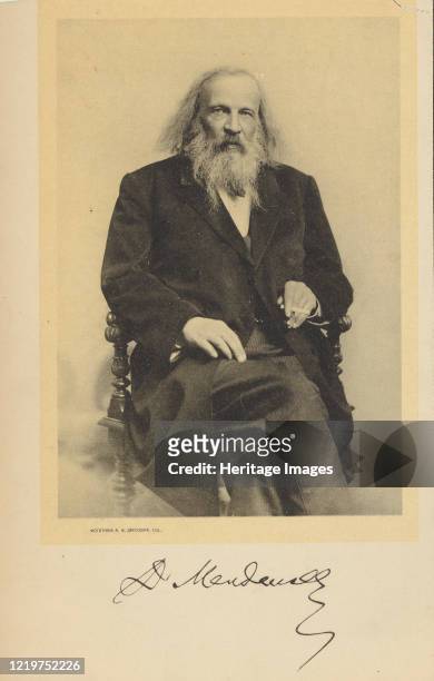 Portrait of Dmitri Mendeleev, circa 1900. Private Collection. Artist Anonymous.