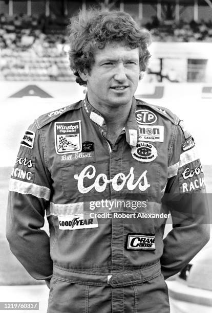 Race driver Bill Elliott poses for photographs prior to the start of the 1986 Daytona 500 stock car race at Daytona International Speedway in Daytona...