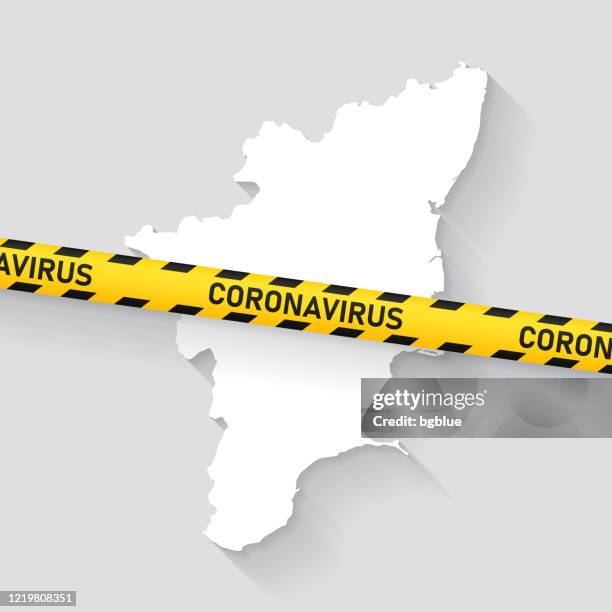 tamil nadu map with coronavirus caution tape. covid-19 outbreak - chennai stock illustrations