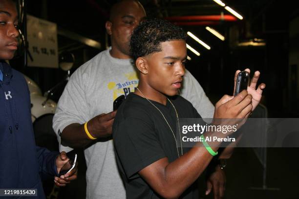 Justin Dior Combs attends the New York Jets vs Philadelphia Eagles game at The Meadowlands on September 3, 2009 in East Rutherford, New Jersey.