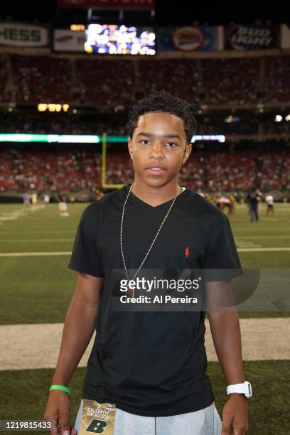 Justin Dior Combs attends the New York Jets vs Philadelphia Eagles game at The Meadowlands on September 3, 2009 in East Rutherford, New Jersey.