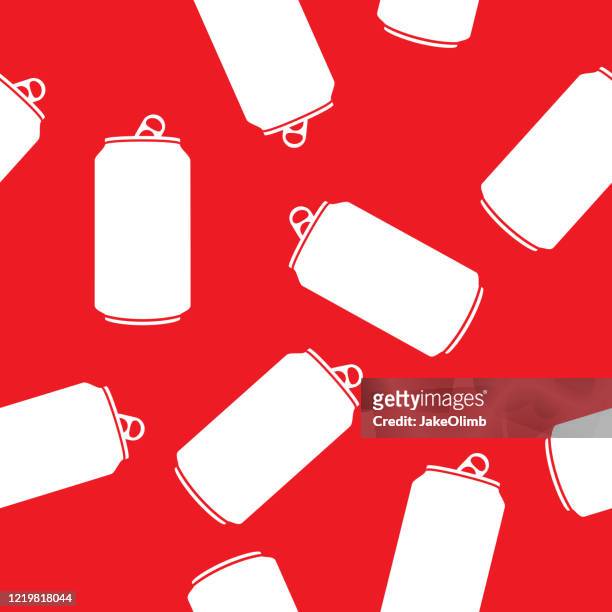 ソーダ缶パターンシルエット - コーラ点のイラスト素材／クリップアート素材／マンガ素材／アイコン素材