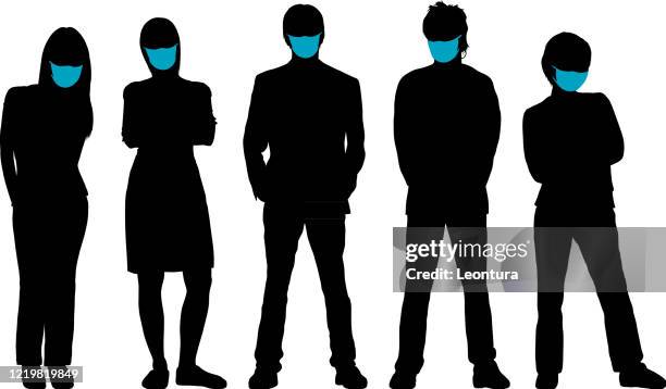 ilustraciones, imágenes clip art, dibujos animados e iconos de stock de grupo coronavirus - distancia social