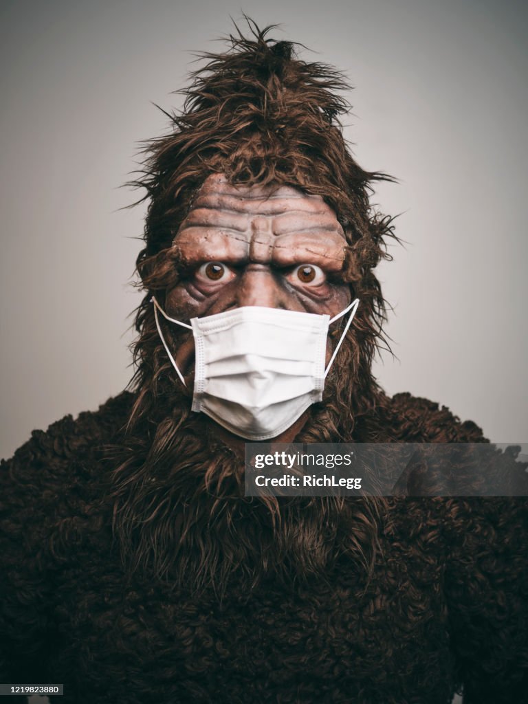 Sasquatch Wearing a Mask