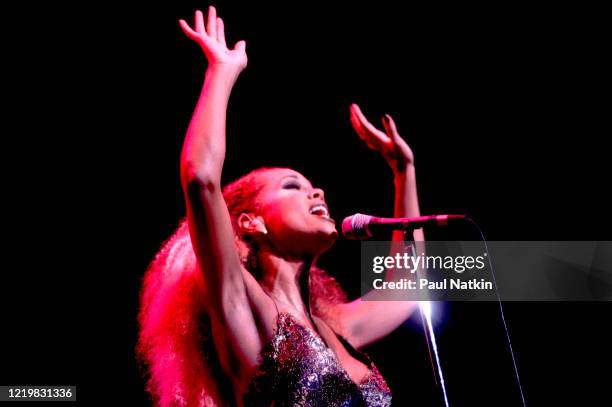 American Pop and R&B singer Vanessa Williams performs onstage at the United Center, Chicago, Illinois, September 24, 1997.