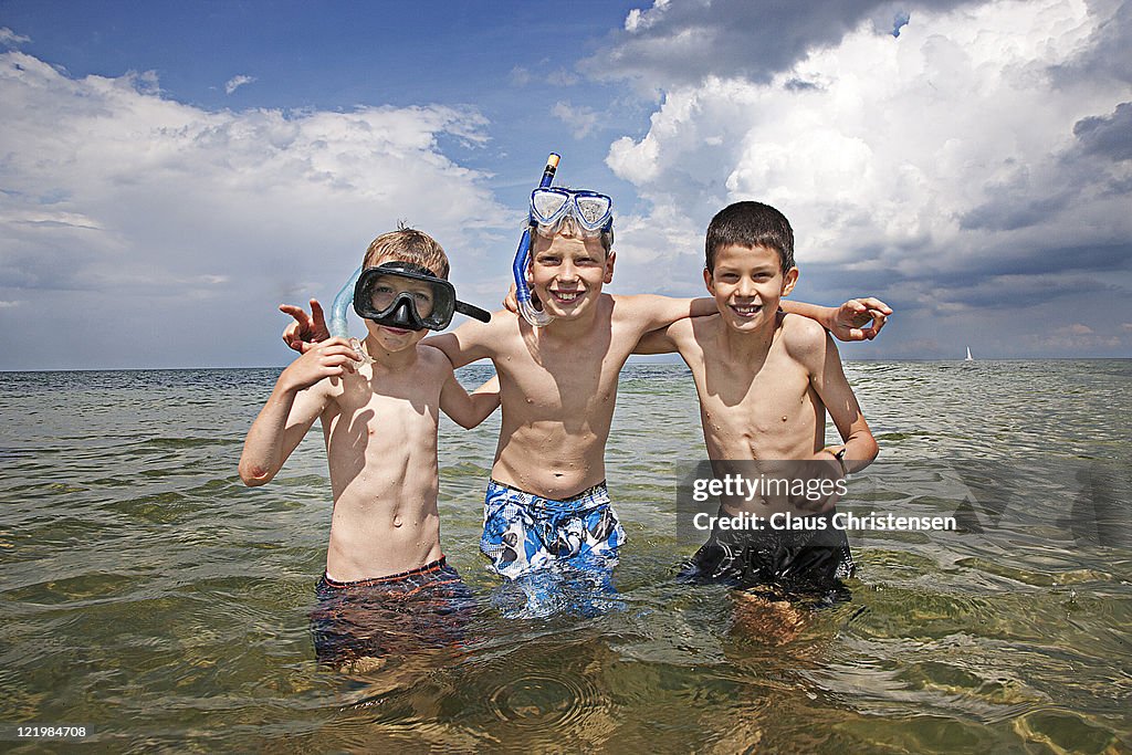 3 boys at the beach