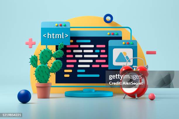 web design development and coding concept - marketing material stock pictures, royalty-free photos & images