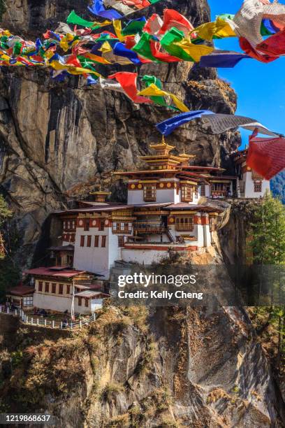 tiger's nest, bhutan's taktsang monastery - taktsang monastery stock pictures, royalty-free photos & images