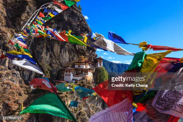 tiger's nest, bhutan's taktsang monastery - taktsang monastery stock pictures, royalty-free photos & images