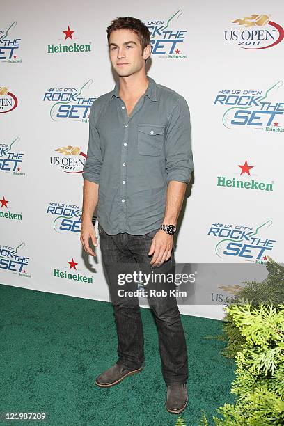 Chace Crawford attends the 2011 US Open Rock the Set concert at Terminal 5 on August 24, 2011 in New York City.