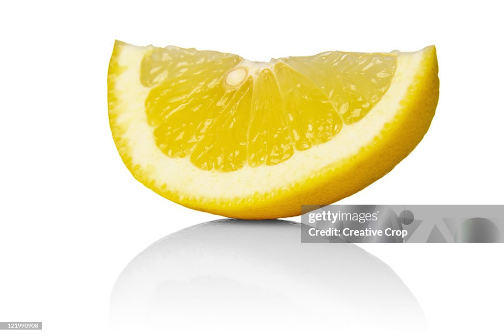 Sliced lemon wedge