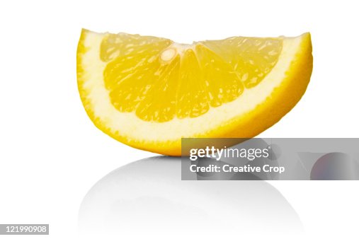 Sliced lemon wedge Sliced lemon wedge