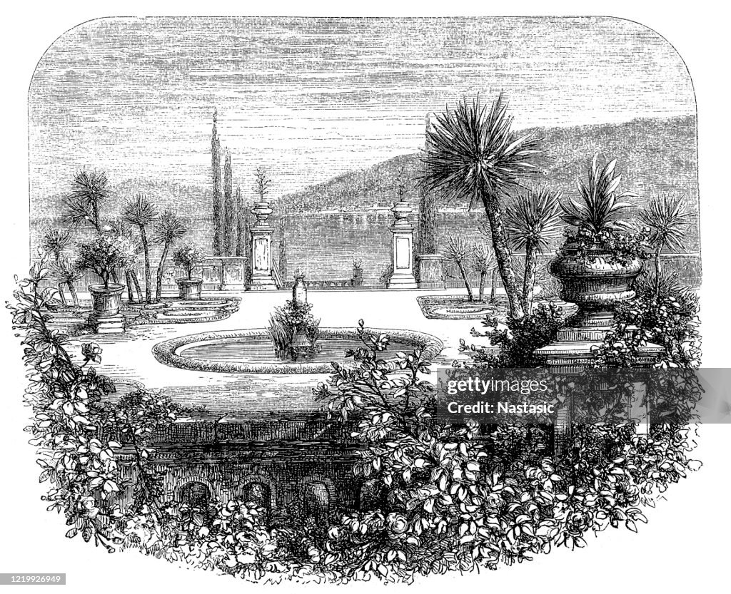 A terrace ,Isola Bella in Lake Maggiore